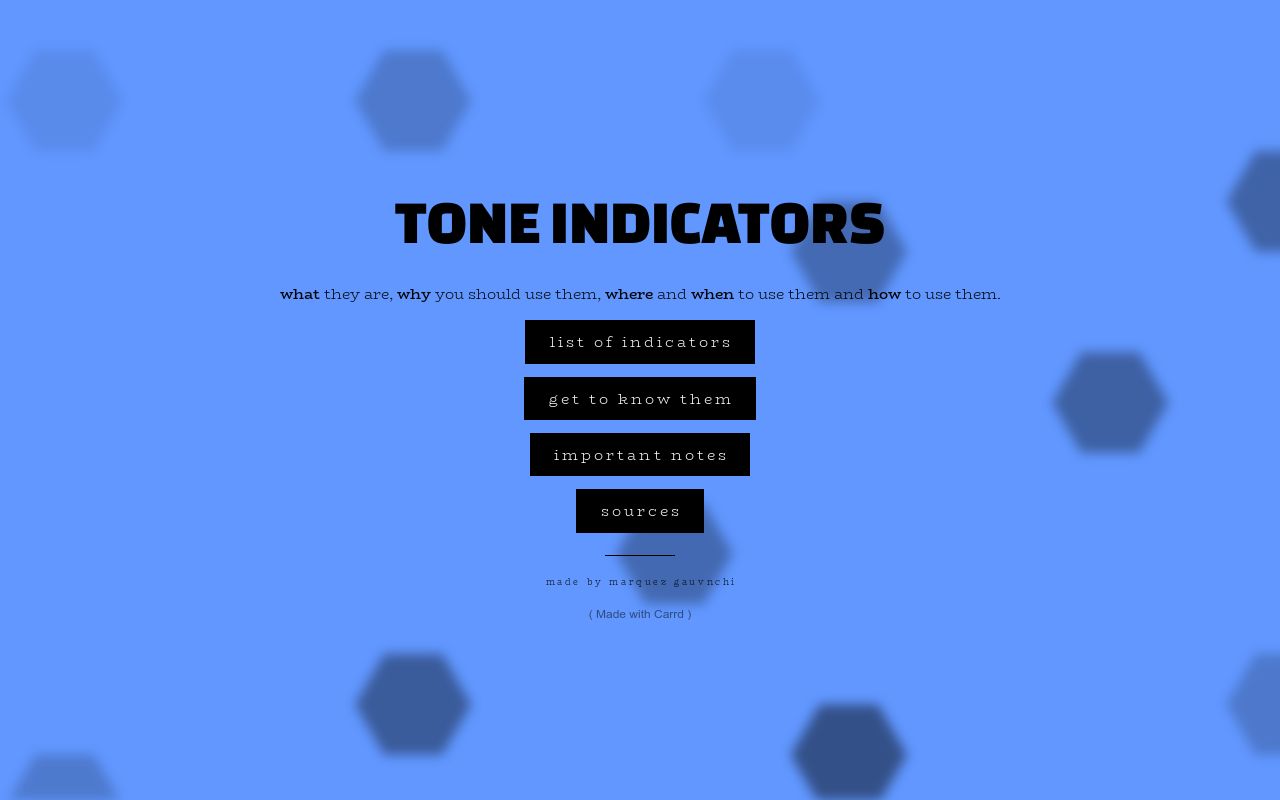 tone indicators